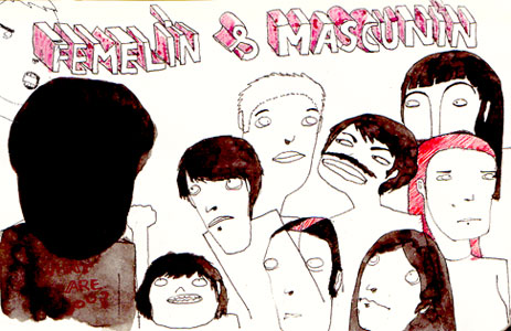 Femelin & Mascunin. Drawing