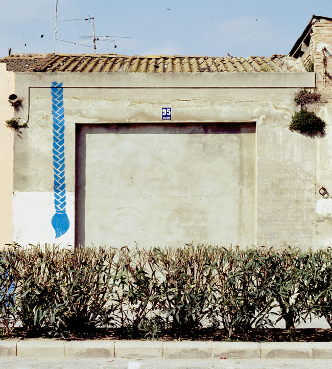 Cabañal house with a braid painted on its facade. Foto