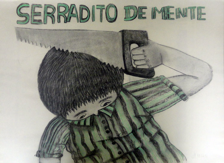 Serradito de mente. Drawing